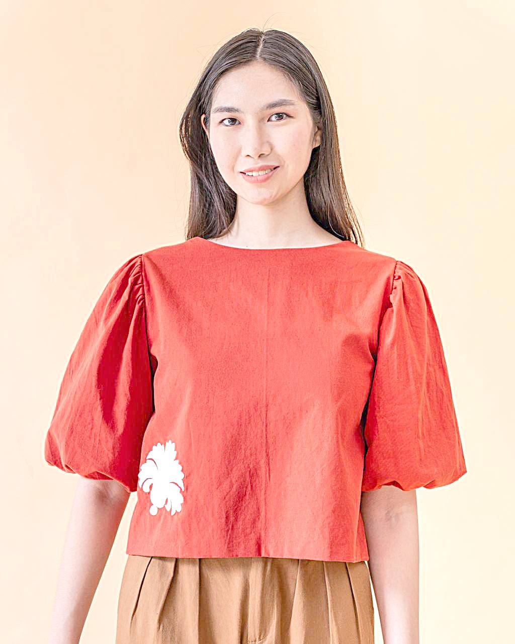 Sabrina Blouse is an easy breezy piece you can pair with an embroidered skirt.